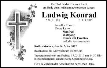 Anzeige von Ludwig Konrad von MGO