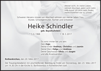 Anzeige von Heike Schindler von MGO