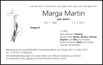 Anzeige von Marga Martin von MGO
