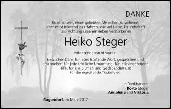 Anzeige von Heiko Steger von MGO
