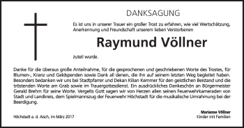 Anzeige von Raymund Völlner von MGO