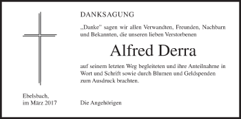 Anzeige von Alfred Derra von MGO