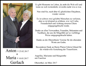 Anzeige von Maria Gerlach von MGO