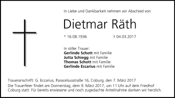 Anzeige von Dietmar Räth von MGO