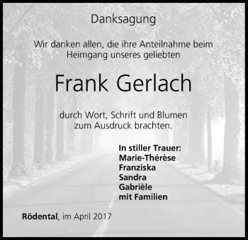 Anzeige von Frank Gerlach von MGO