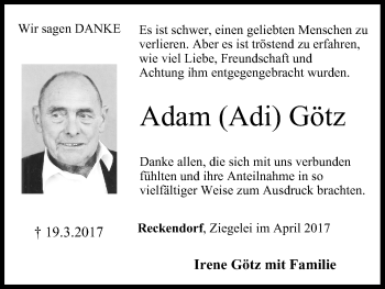 Anzeige von Adam Götz von MGO