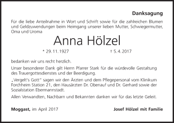 Anzeige von Anna Hölzel von MGO
