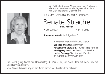 Anzeige von Renate Strache von MGO