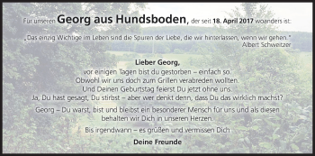 Anzeige von Georg  von MGO