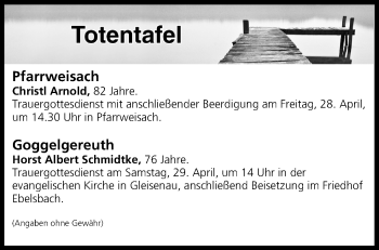 Anzeige von Totentafel vom 28.04.2017 von MGO