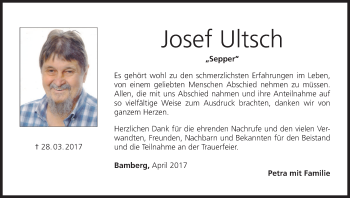 Anzeige von Josef Ultsch von MGO