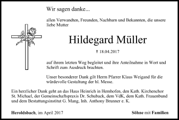 Anzeige von Hildegard Müller von MGO