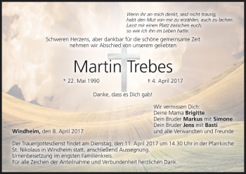 Anzeige von Martin Trebes von MGO