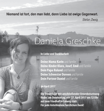 Anzeige von Daniela Greschke von MGO