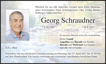 Anzeige von Georg Schraudner von MGO