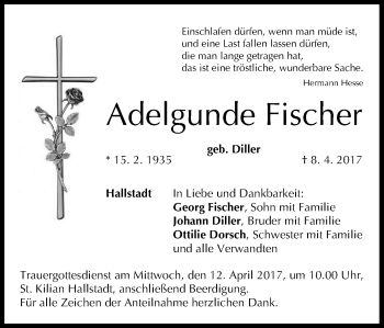 Anzeige von Adelgunde Fischer von MGO