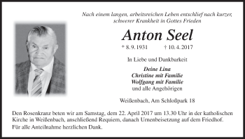 Anzeige von Anton Seel von MGO