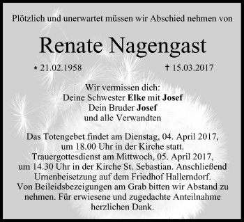 Anzeige von Renate Nagengast von MGO