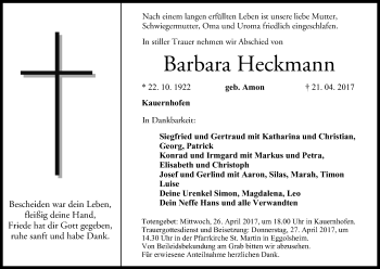 Anzeige von Barbara Heckmann von MGO