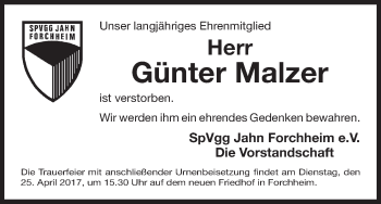Anzeige von Günter Malzer von MGO