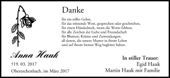 Anzeige von Anna Hauk von MGO