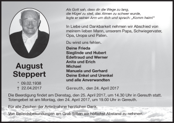 Anzeige von August Steppert von MGO