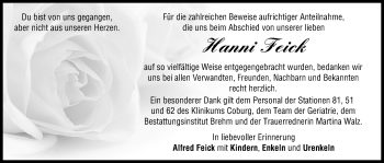 Anzeige von Hanni Feick von MGO