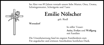 Anzeige von Emilie Nölscher von MGO