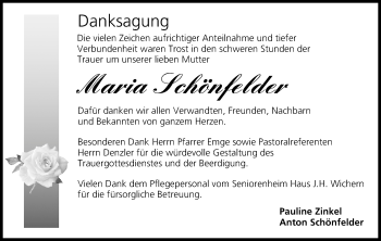 Anzeige von Maria Schönfelder von MGO