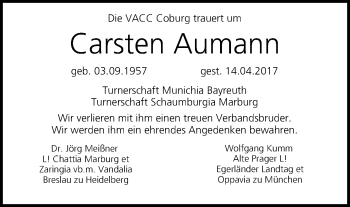 Anzeige von Carsten Aumann von MGO