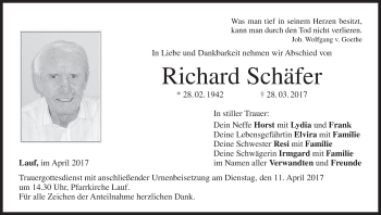 Anzeige von Richard Schäfer von MGO