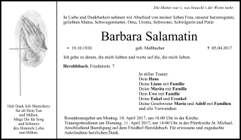 Anzeige von Barbara Salamatin von MGO