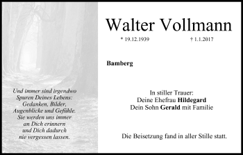 Anzeige von Walter Vollmann von MGO