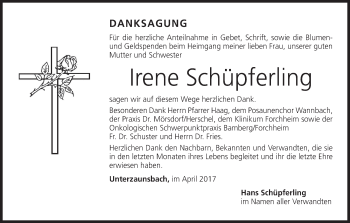 Anzeige von Irene Schüpferling von MGO