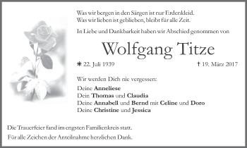 Anzeige von Wolfgang Titze von MGO