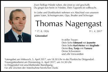 Anzeige von Thomas Nagengast von MGO