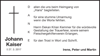 Anzeige von Johann Kaiser von MGO