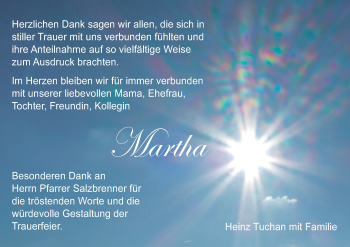 Anzeige von Martha Tuchan von MGO