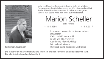 Anzeige von Marion Scheller von MGO