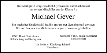 Anzeige von Michael Geyer von MGO