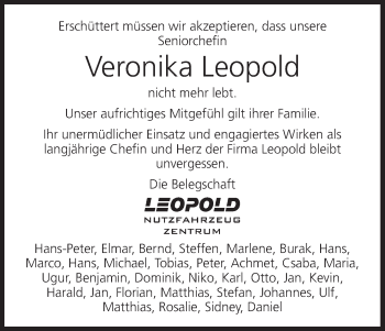 Anzeige von Veronika Leopold von MGO