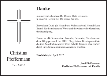 Anzeige von Christina Pfeffermann von MGO