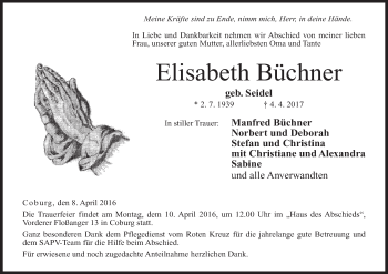 Anzeige von Elisabeth Büchner von MGO
