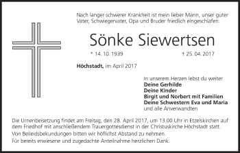 Anzeige von Sönke Siewertsen von MGO
