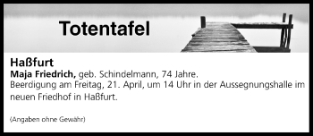 Anzeige von Totentafel vom 20.04.2017 von MGO