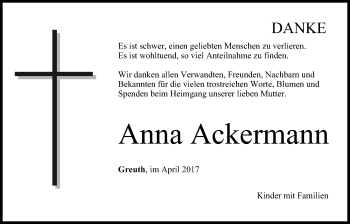 Anzeige von Anna Ackermann von MGO
