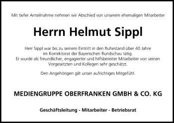 Anzeige von Helmut Sippl von MGO