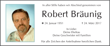 Anzeige von Robert Bräunig von MGO