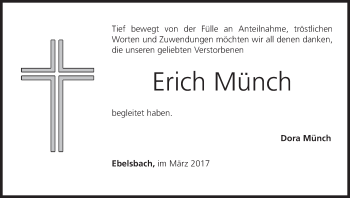 Anzeige von Erich Münch von MGO
