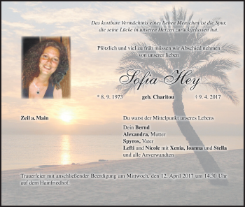 Anzeige von Sofia Hey von MGO